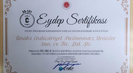 EYDEP SERTİFİKASI